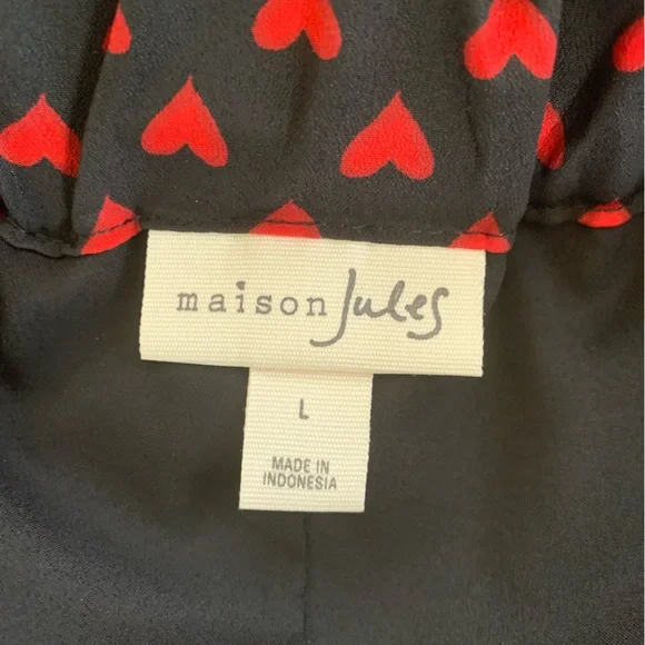 ♥️NWT Maison Jules Heart Printed Cross-Ruffled Skirt from Macys size large - Picture 8 of 9